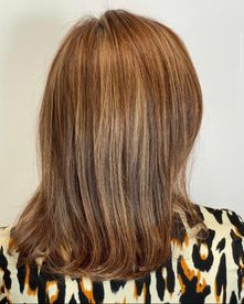 Women's haircut and highlights